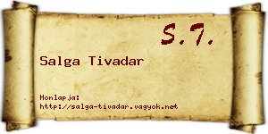 Salga Tivadar névjegykártya